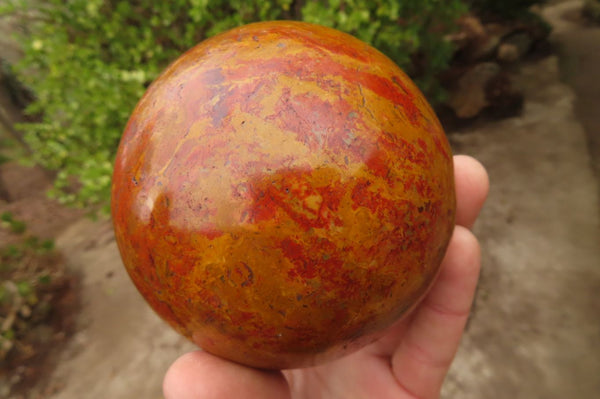 Polished Red Jasper Spheres x 2 From Madagascar