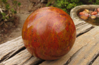 Polished Red Jasper Spheres x 2 From Madagascar