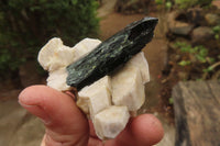 Natural Aegirine With Smokey Quartz Specimens x 20 From Zomba, Malawi