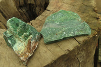 Natural Green Jade Cobbed Specimens x 12 From Swaziland