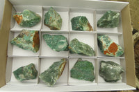 Natural Green Jade Cobbed Specimens x 12 From Swaziland