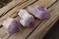 Polished Jacaranda Amethyst Single Crystals x 12 From Zambia