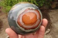 Polished Polychrome Jasper Spheres x 3 From Mahajanga, Madagascar