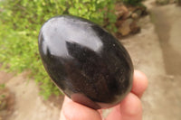 Polished Black Schorl Tourmaline Eggs x 6 From Madagascar