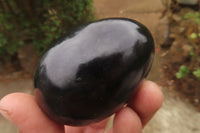 Polished Black Schorl Tourmaline Eggs x 6 From Madagascar