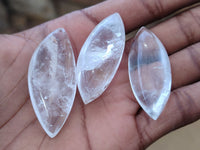 Polished Clear Quartz "Angel Tears" Pendant Pieces x 20 From Madagascar