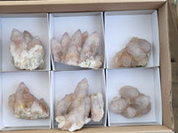 Natural Ametrine Spirit Quartz Clusters x 6 From South Africa