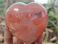 Polished Polychrome Jasper Hearts x 6 From Madagascar