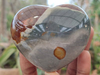 Polished Polychrome Jasper Hearts x 6 From Madagascar