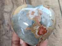 Polished Polychrome Jasper Hearts x 6 From Madagascar