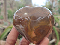 Polished Polychrome Jasper Hearts x 6 From Madagascar