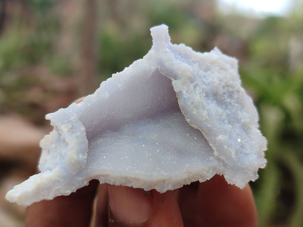 Natural Etched Blue Chalcedony Specimens x 35 From Malawi