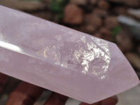 Polished Rose Quartz Crystals x 4 From Ambatondrazaka, Madagascar