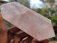 Polished Rose Quartz Crystals x 4 From Ambatondrazaka, Madagascar