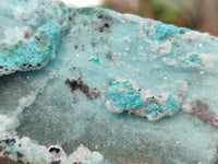 Natural Chrysocolla With Malachite Dolomite Specimens x 3 From Congo