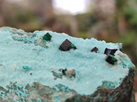 Natural Chrysocolla With Malachite Dolomite Specimens x 3 From Congo