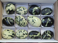 Polished Leopard Stone Galet / Palm Stones x 12 From Zimbabwe