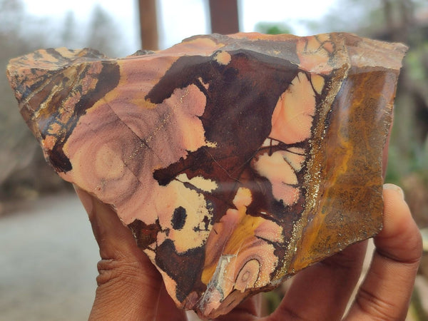 Polished On One Side Nguni Jasper Specimens x 4 From Prieska, South Africa