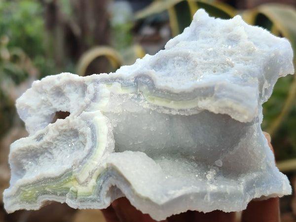 Natural Etched Blue Chalcedony Specimens x 6 From Nsanje, Malawi