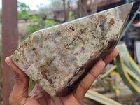 Polished Watermelon Fluorite Standing Free Forms x 2 From Namibia