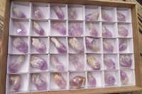 Natural Jacaranda Amethyst Single Crystals x 35 From Zambia