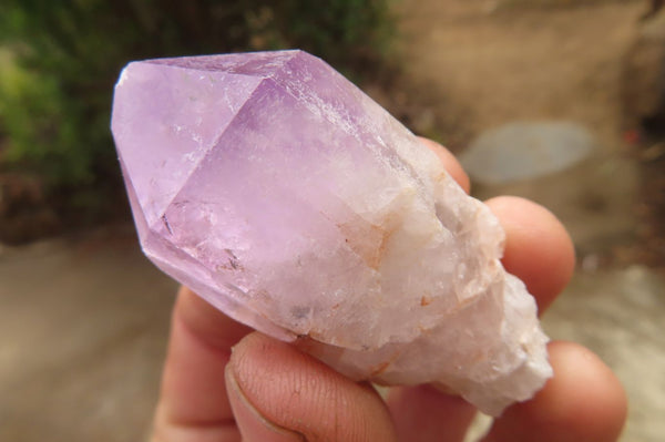 Natural Jacaranda Amethyst Single Crystals x 35 From Zambia