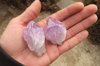 Natural Jacaranda Amethyst Single Crystals x 35 From Zambia