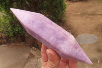 Polished Lepidolite Points x 3 From Zimbabwe