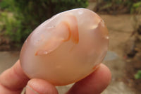 Polished Ocean Flower Agate Galet / Palm Stones x 21 From Madagascar