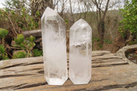 Natural Clear Quartz Crystals x 6 From Madagascar