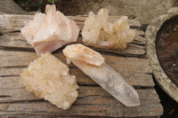 Natural Mixed Quartz Clusters x 4 From Madagascar