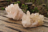 Natural Mixed Quartz Clusters x 4 From Madagascar