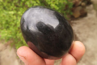 Polished Black Basalt Eggs x 6 From Madagascar