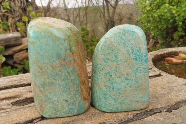 Polished Amazonite Free Forms x 6 From Madagascar