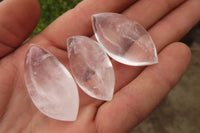 Polished Clear Quartz "Angel Tears" Pendant Pieces x 20 From Madagascar