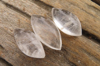 Polished Clear Quartz "Angel Tears" Pendant Pieces x 20 From Madagascar