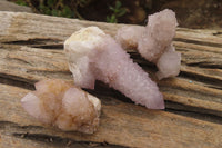 Natural Ametrine Spirit Quartz Clusters x 12 From Boekenhouthoek, South Africa