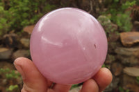 Polished Rose Quartz Spheres x 2 From Ambatondrazaka, Madagascar