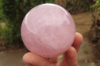 Polished Rose Quartz Spheres x 2 From Ambatondrazaka, Madagascar