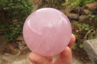 Polished Rose Quartz Spheres x 2 From Ambatondrazaka, Madagascar