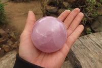 Polished Rose Quartz Spheres x 2 From Ambatondrazaka, Madagascar