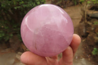 Polished Rose Quartz Spheres x 2 From Ambatondrazaka, Madagascar