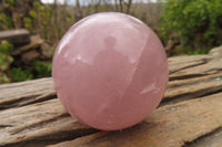 Polished Rose Quartz Spheres x 2 From Ambatondrazaka, Madagascar