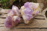 Natural Jacaranda Amethyst Clusters x 2 From Mumbwa, Zambia