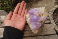 Natural Jacaranda Amethyst Clusters x 2 From Mumbwa, Zambia