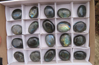 Polished Labradorite Galet / Palm Stones x 20 From Tulear, Madagascar