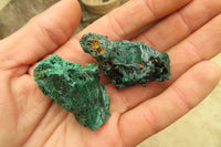 Natural Silky Malachite Specimens x 35 From Kasompe, Congo