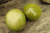 Polished Green Opal Galet / Palm Stones x 12 From Madagascar