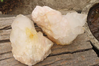 Natural Quartz Clusters x 2 From Madagascar