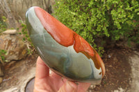 Polished Polychrome Jasper Standing Free Forms x 3 From Madagascar